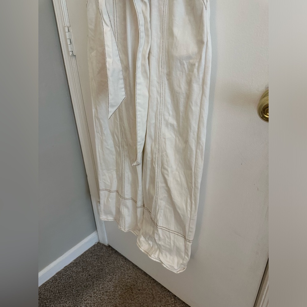 White Denim Jumpsuit - Picture 7 of 10
